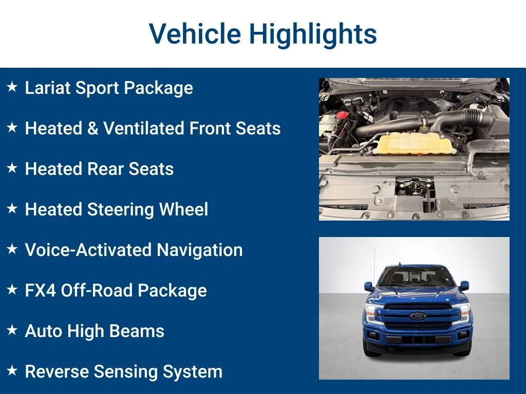 Used 2019 Blue Ford Lariat image 3
