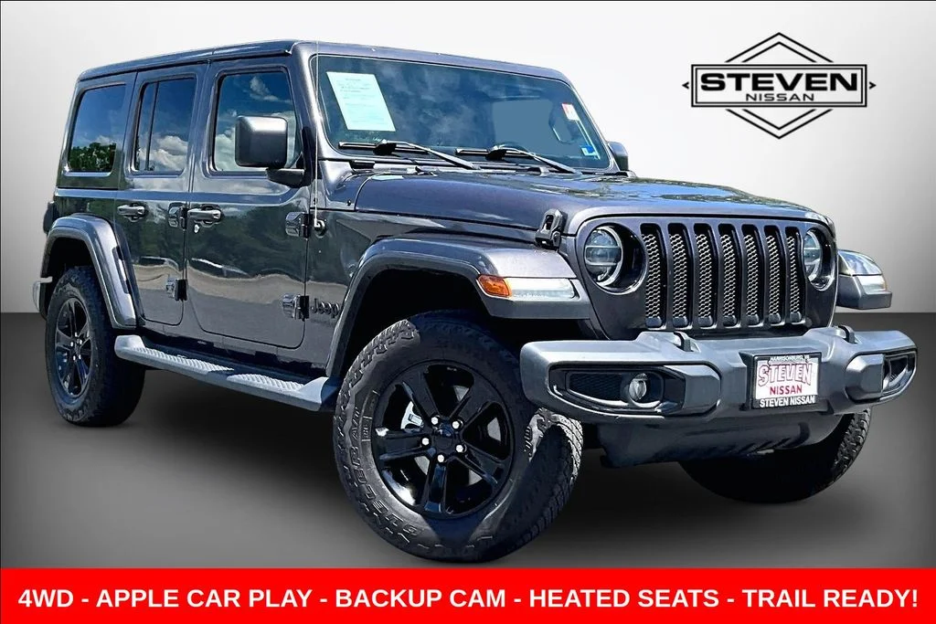 Used 2021 Gray Jeep Unlimited Sahara Altitude image 1