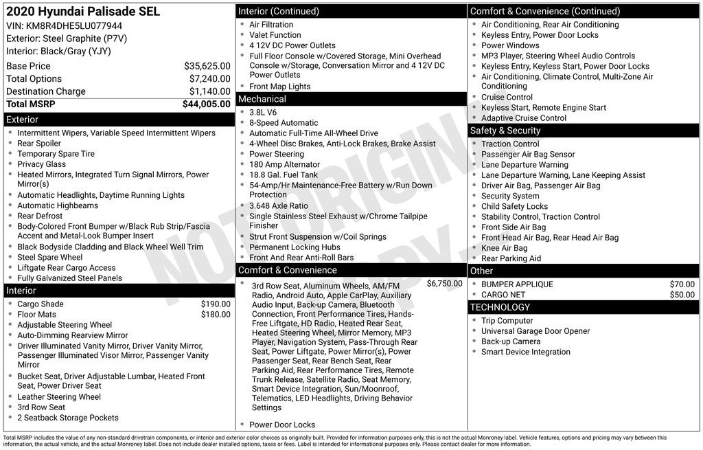 Used 2020 Gray Hyundai SEL image 9