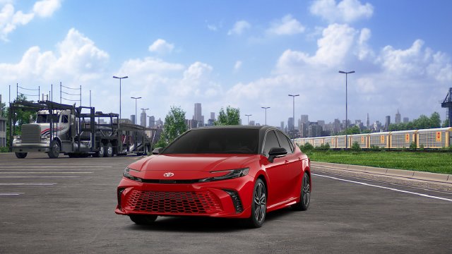 New 2026 Supersonic Red with Midnight Black Metallic roof Toyota XSE image 34