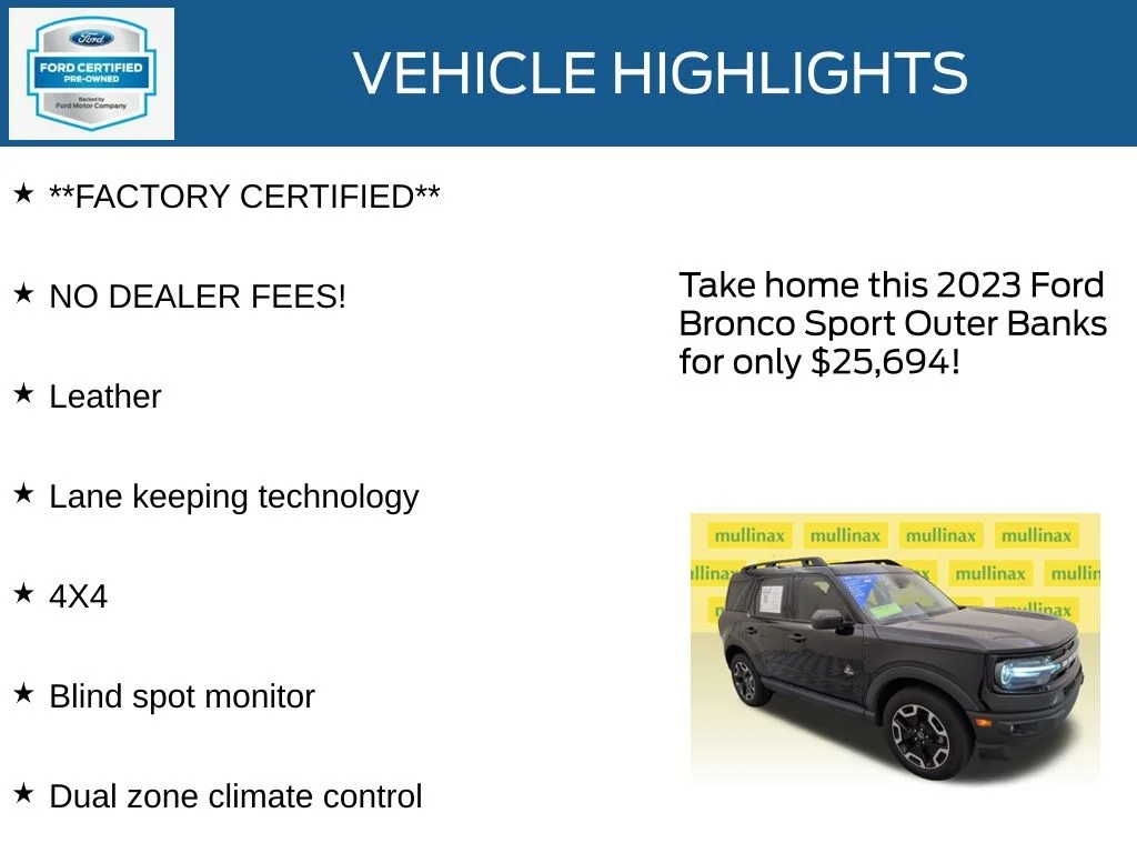 Certified Used 2023 Black Ford Outer Banks image 12