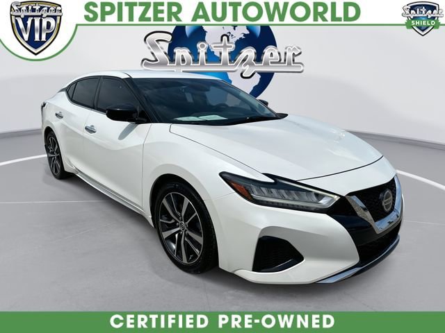 White 2020 Nissan Maxima S FWD Sedan Front-Wheel Drive Continuously Variable Transmission