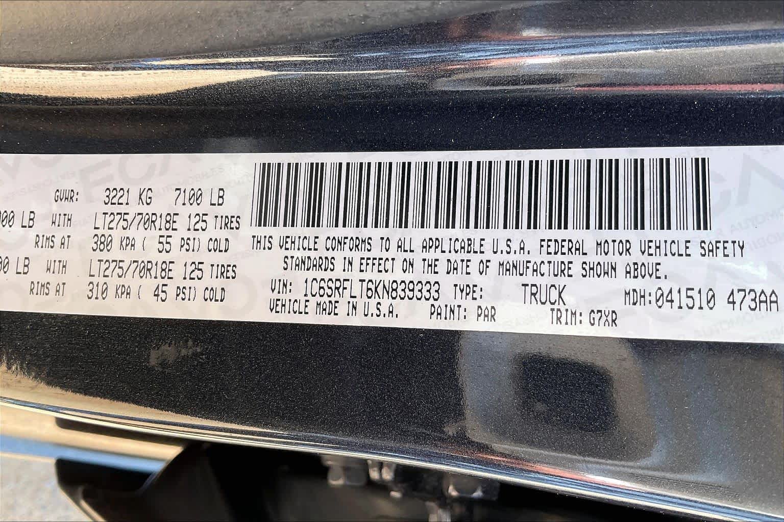 Used 2019 Maximum Steel Metallic Clearcoat Ram Rebel image 33