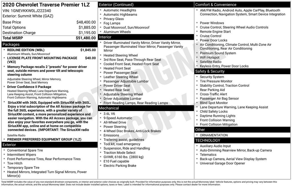 Used 2020 White Chevrolet Premier image 7