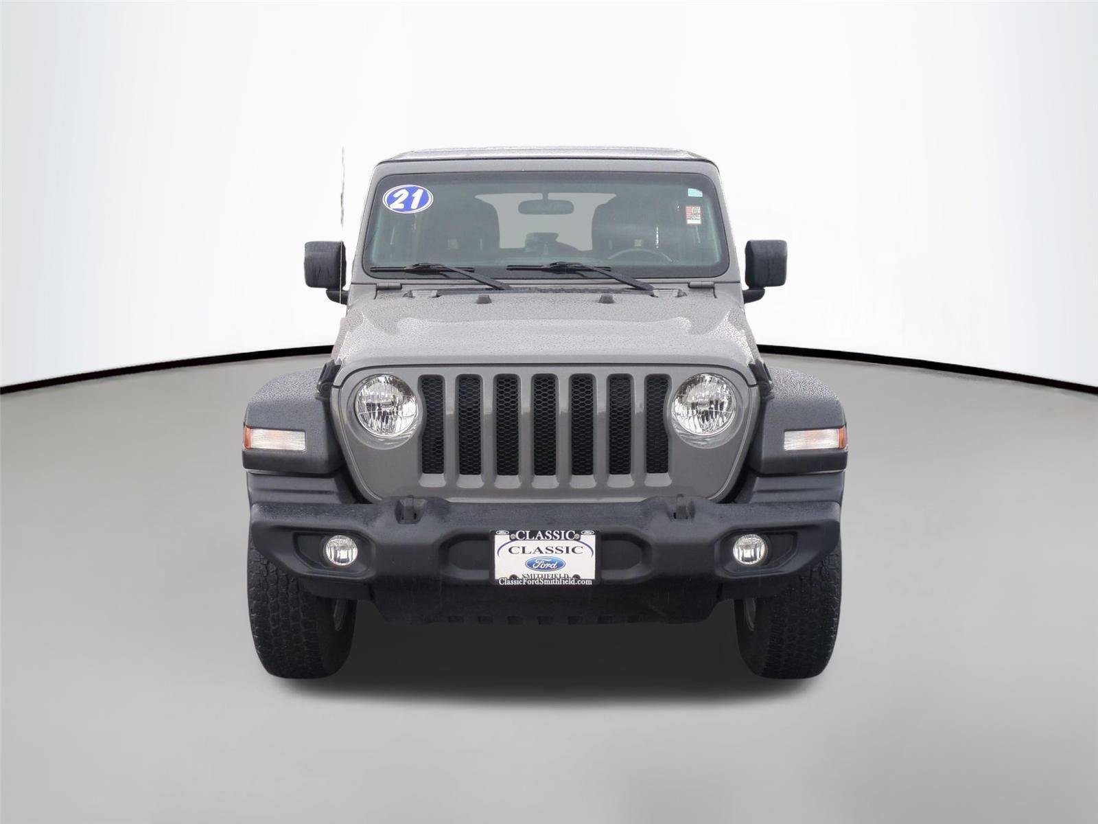 Used 2021 Granite Crystal Metallic Clearcoat Jeep Unlimited Sport S image 8