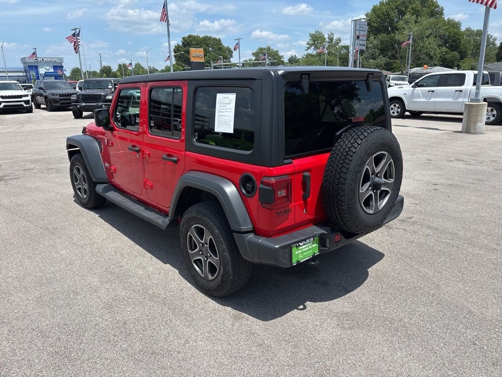 Certified Used 2018 Red Jeep Unlimited Sport S image 3