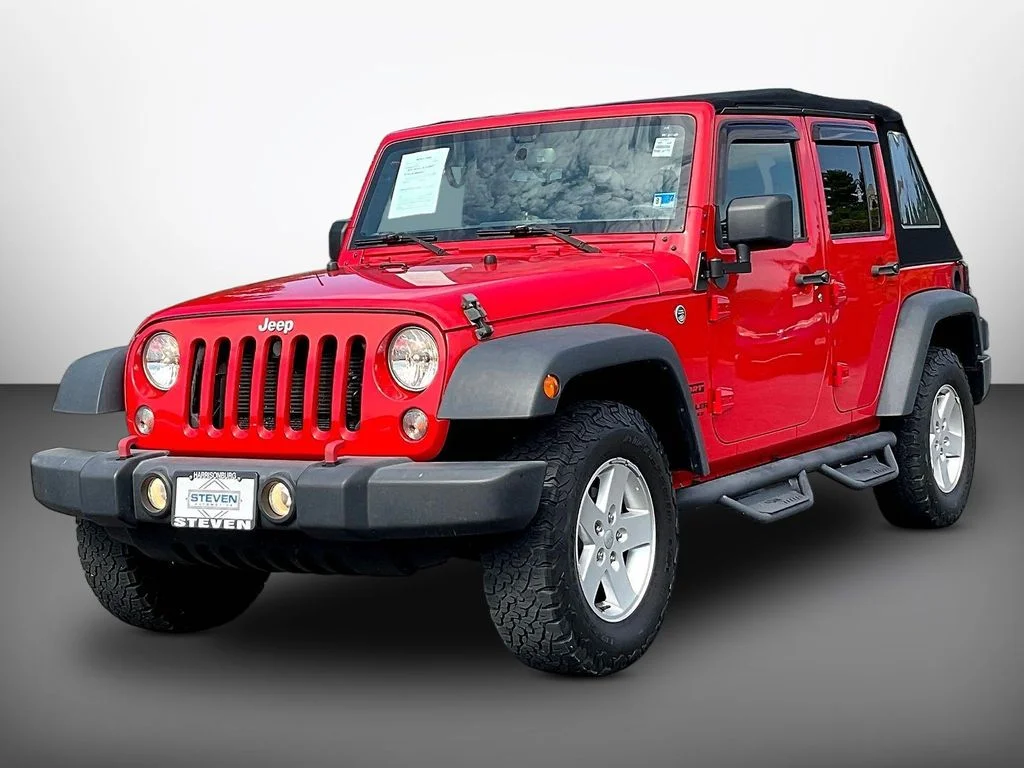Used 2017 Red Clearcoat Jeep Unlimited Sport image 3