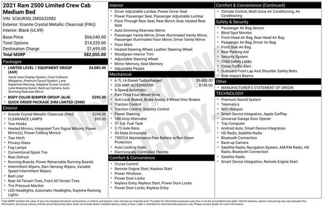 Used 2021 Gray Ram Limited image 1