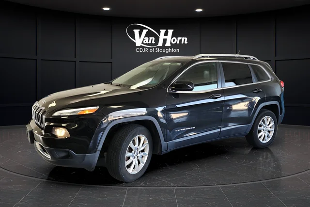 Used 2014 Brilliant Black Crystal Pearlcoat Jeep Limited image 3