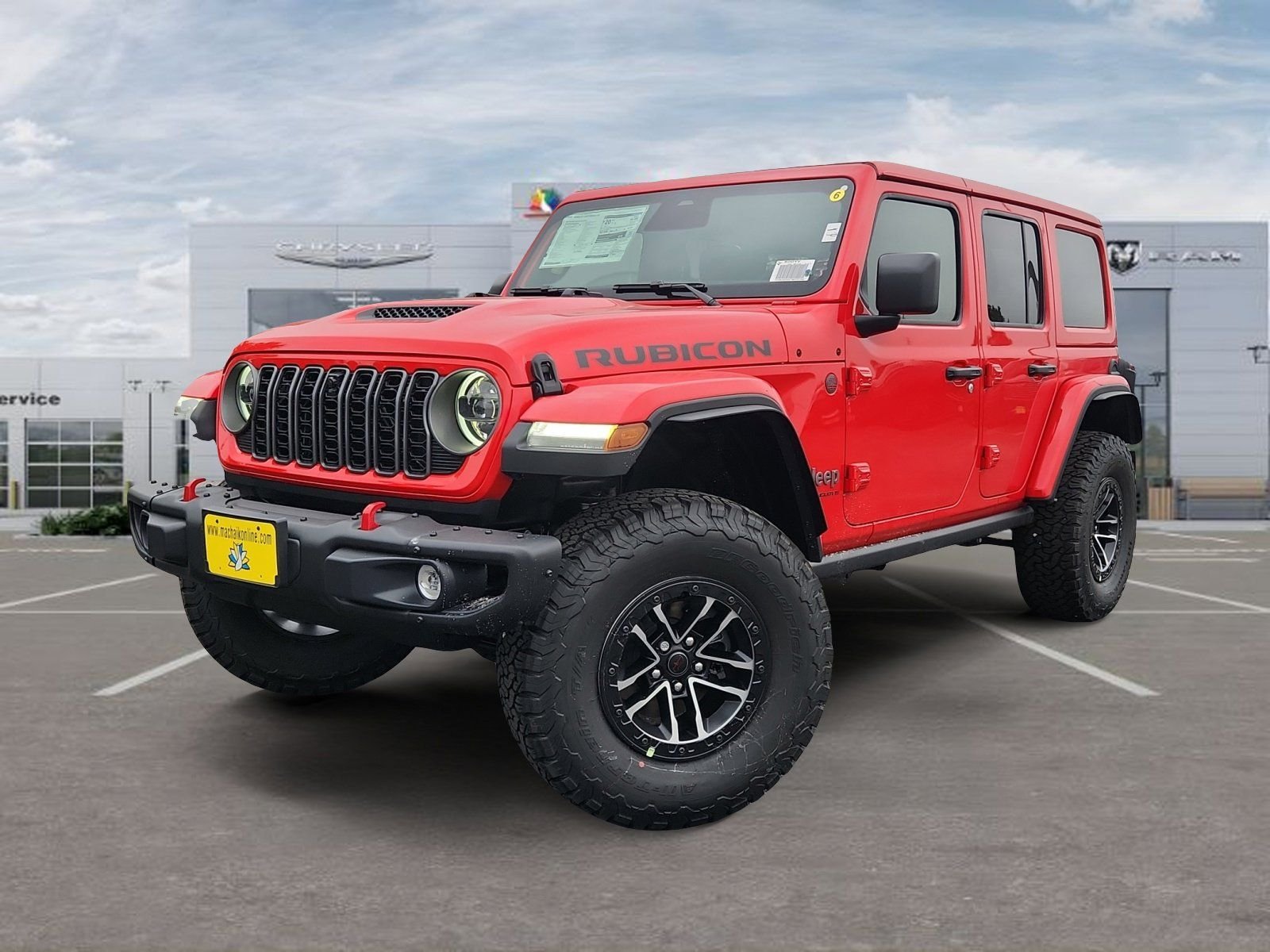 New 2026 Firecracker Red Clear-Coat Exterior Paint Jeep Rubicon X image 1