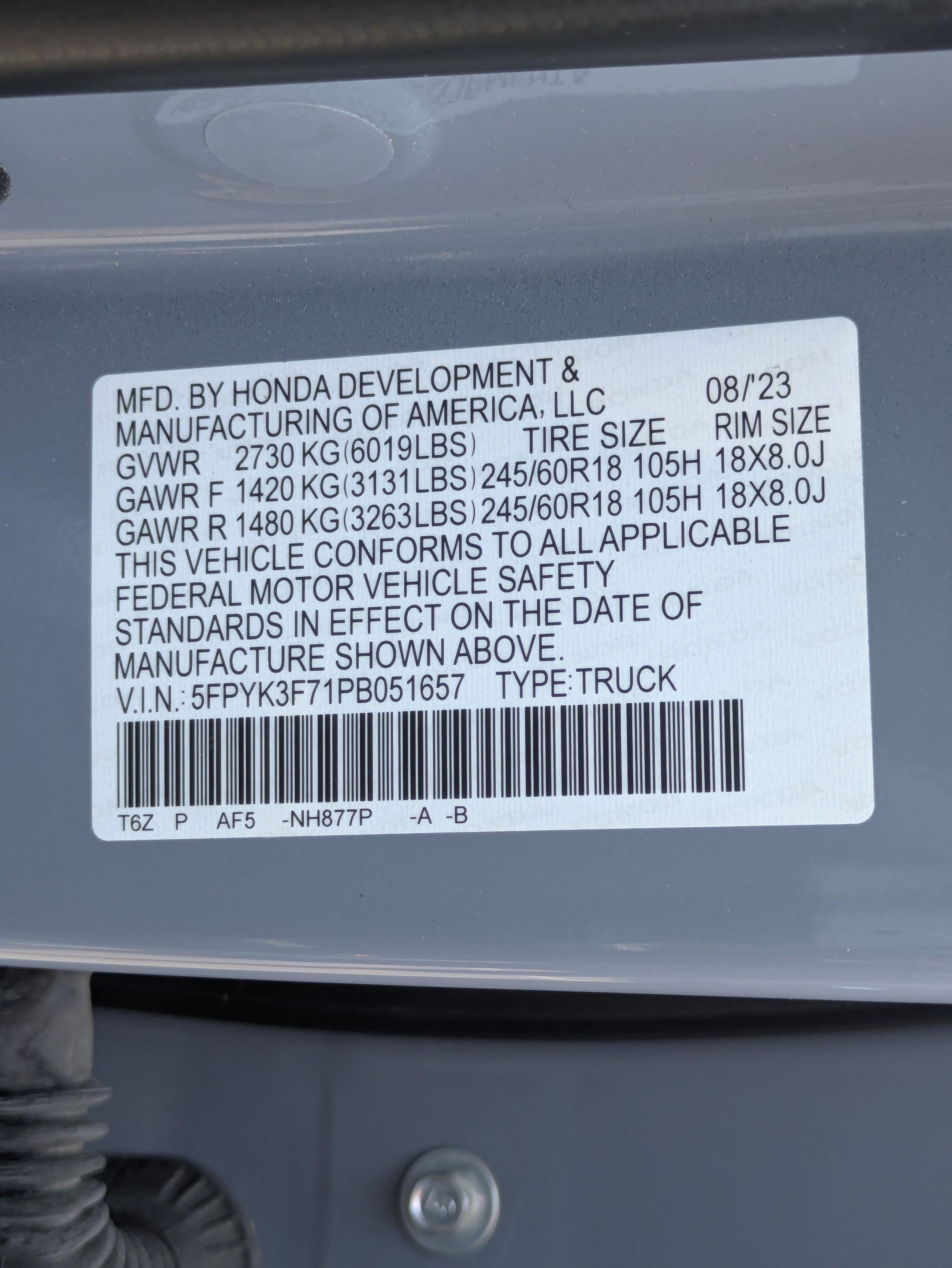 Certified Used 2023 Sonic Gray Pearl Honda AWD RTL-E image 35