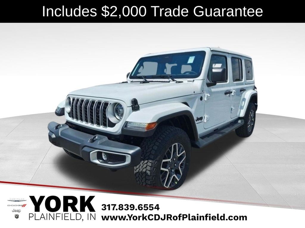 New 2026 Bright White Clear-Coat Exterior Paint Jeep Sahara image 1