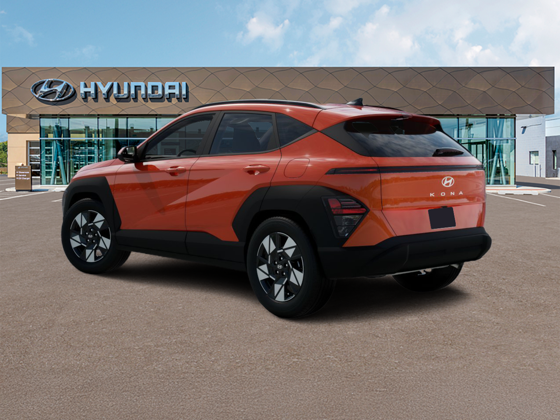 New 2025 Orange Hyundai SEL FWD image 3