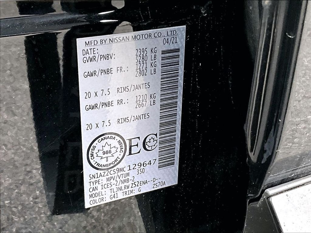 Used 2021 Black Nissan SL image 34