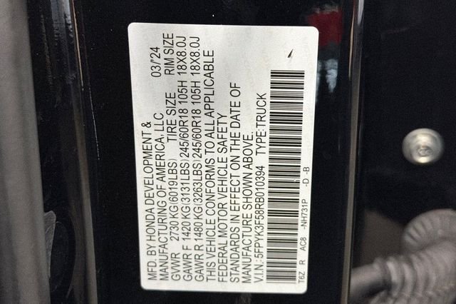 Certified Used 2024 Crystal Black Pearl Honda RTL image 32