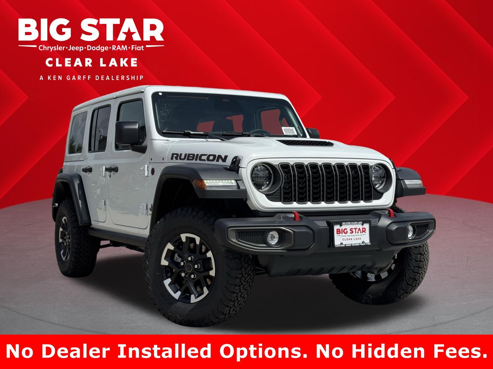 New 2026 Bright White Clear-Coat Exterior Paint Jeep Rubicon image 1