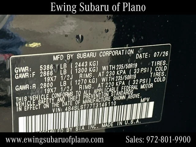 New 2026 CRYSTAL BLACK SILICA Subaru Touring Hybrid image 34