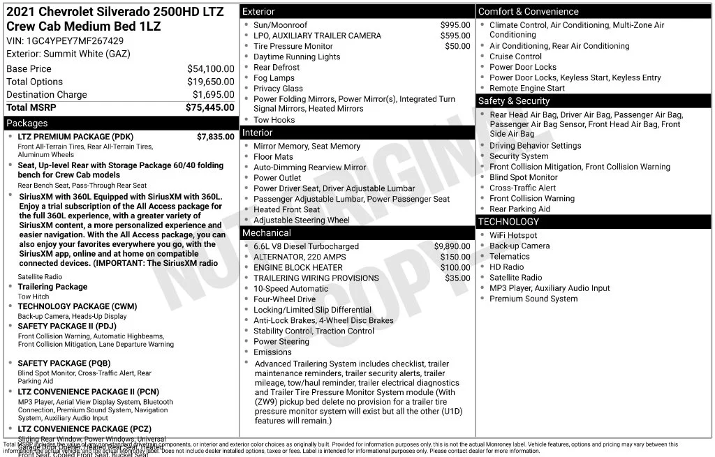 Used 2021 White Chevrolet LTZ image 42