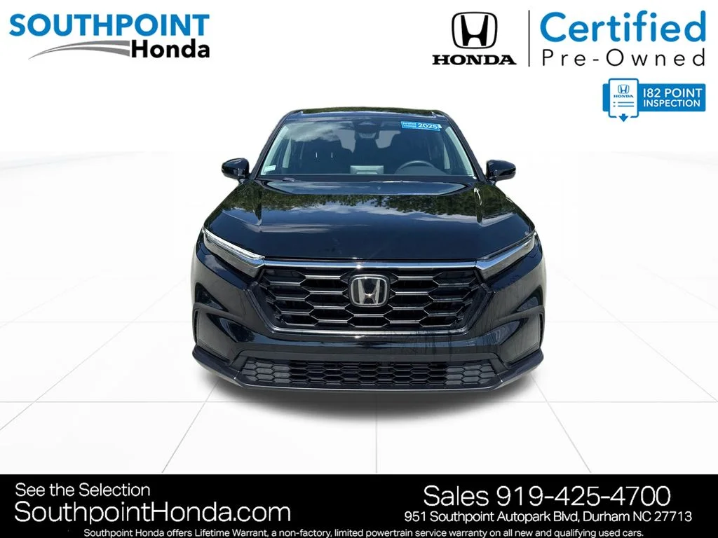 Certified Used 2025 Crystal Black Pearl Honda 1.5T AWD LX image 2