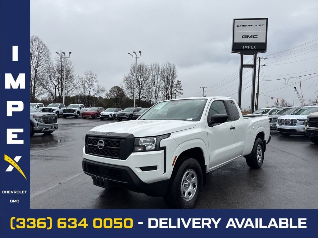 White 2024 Nissan Frontier S King Cab 4WD Pickup Truck Four-Wheel Drive 9-Speed Automatic