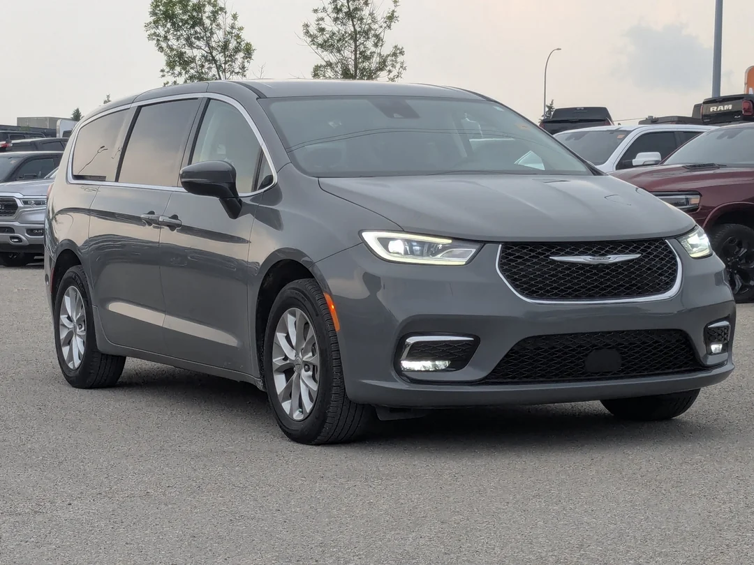 Certified Used 2023 Grey Chrysler Touring L - - AWD - Caprice Leather - Heated Seats & Wheel - Blind Spot & More! image 2