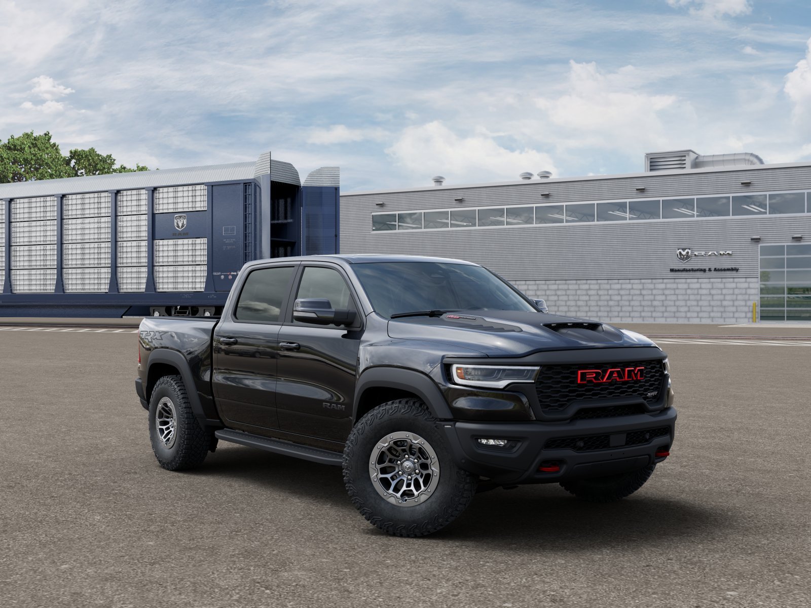 New 2027 Diamond Black Crystal Pearl-Coat Exterior Paint RAM RHO image 3