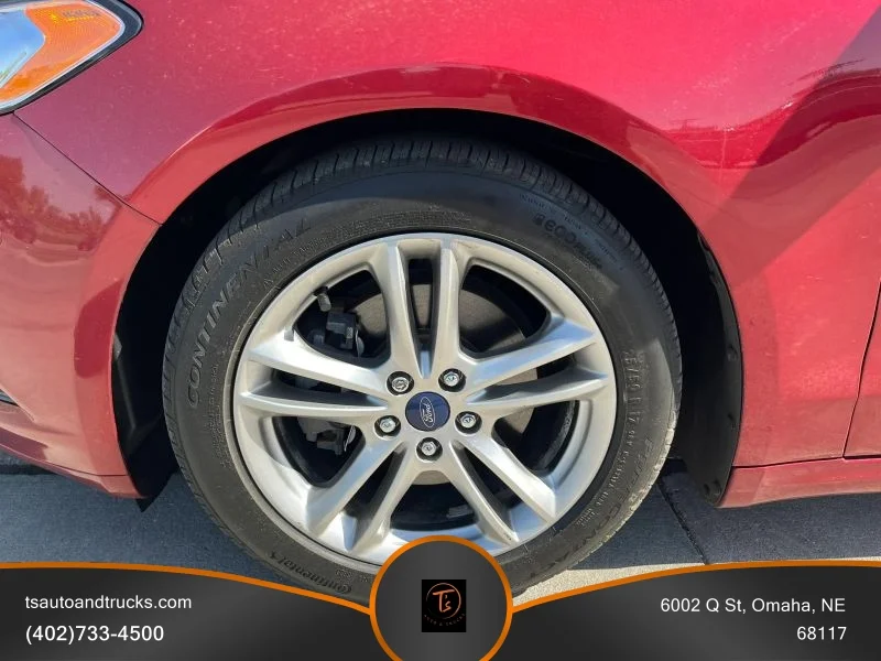 Used 2015 Red Ford Titanium Hybrid Sedan 4D image 12