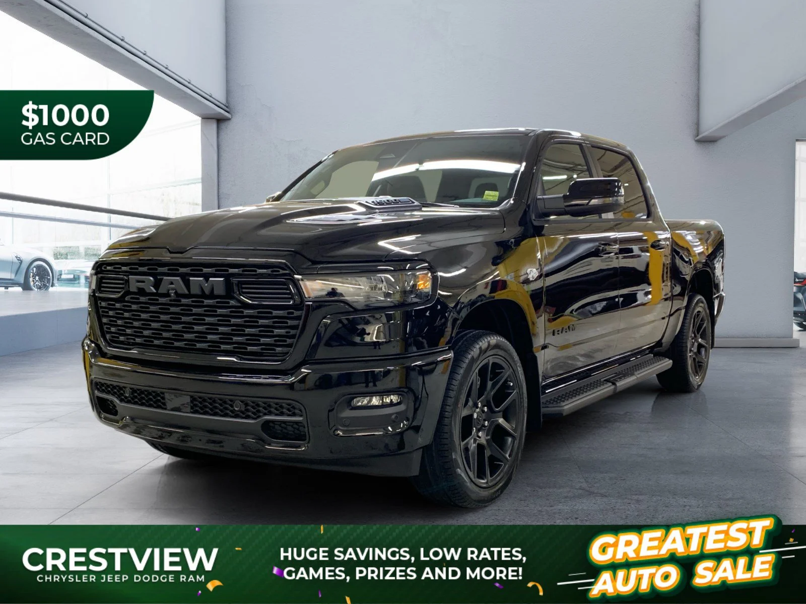New 2026 Diamond Black Crystal Pearl Ram Sport image 1