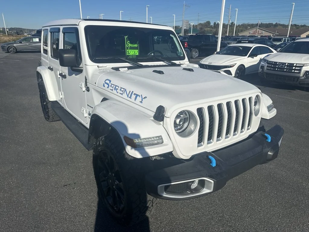 Used 2022 White Jeep Unlimited Sahara 4xe image 1