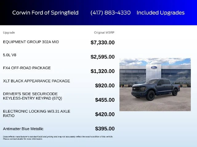 New 2026 Antimatter Blue Metallic Ford XLT image 5