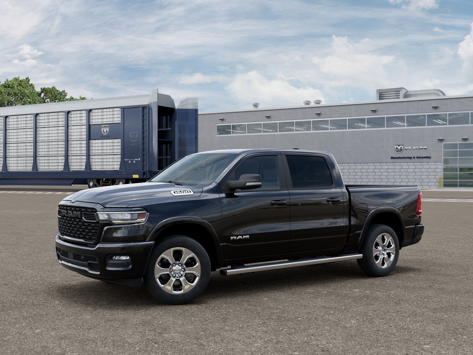 New 2026 Diamond Black Crystal Pearl-Coat Exterior Paint RAM BIG HORN image 1