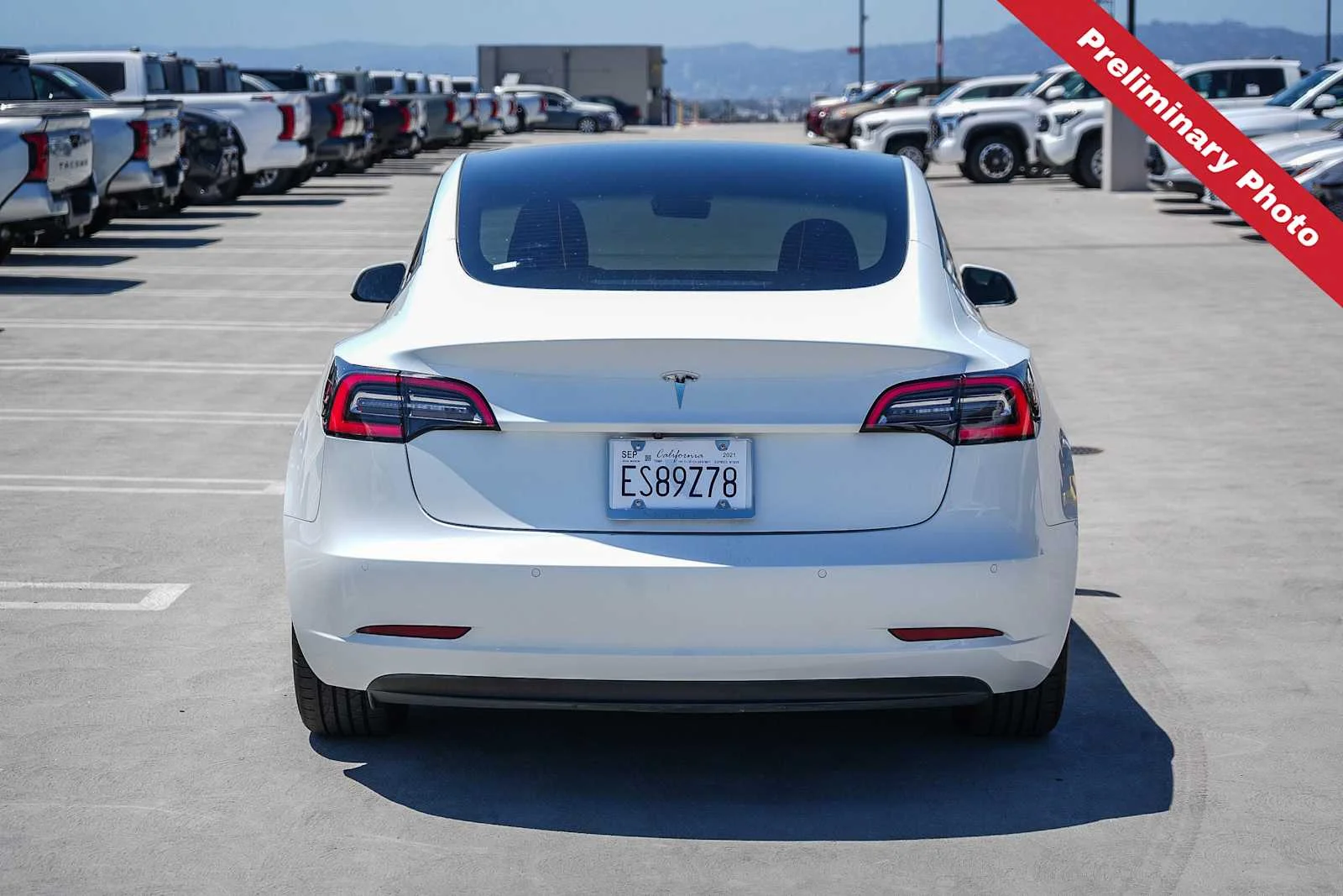 Used 2021 White Tesla Standard Range Plus image 7