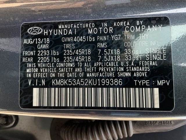 Used 2019 Gray Hyundai Ultimate image 25