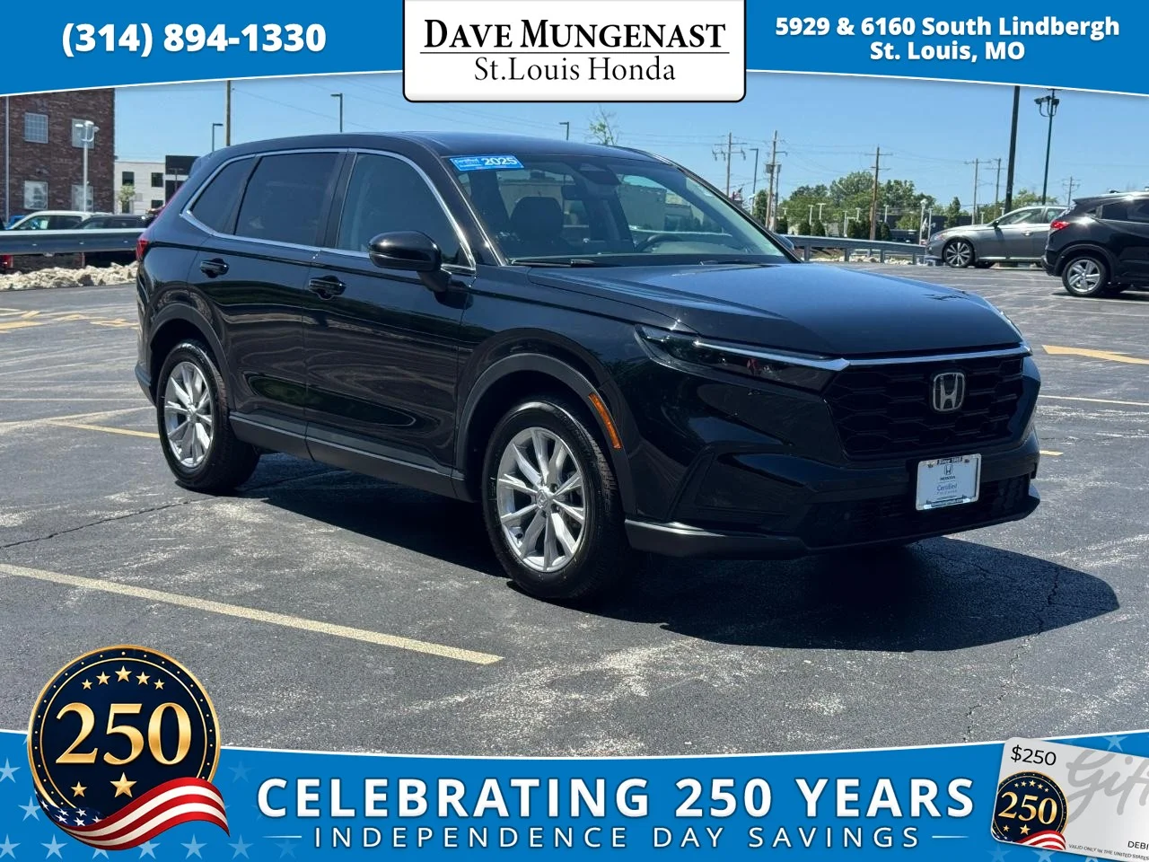 Certified Used 2025 Crystal Black Pearl Honda 1.5T AWD EX-L image 1