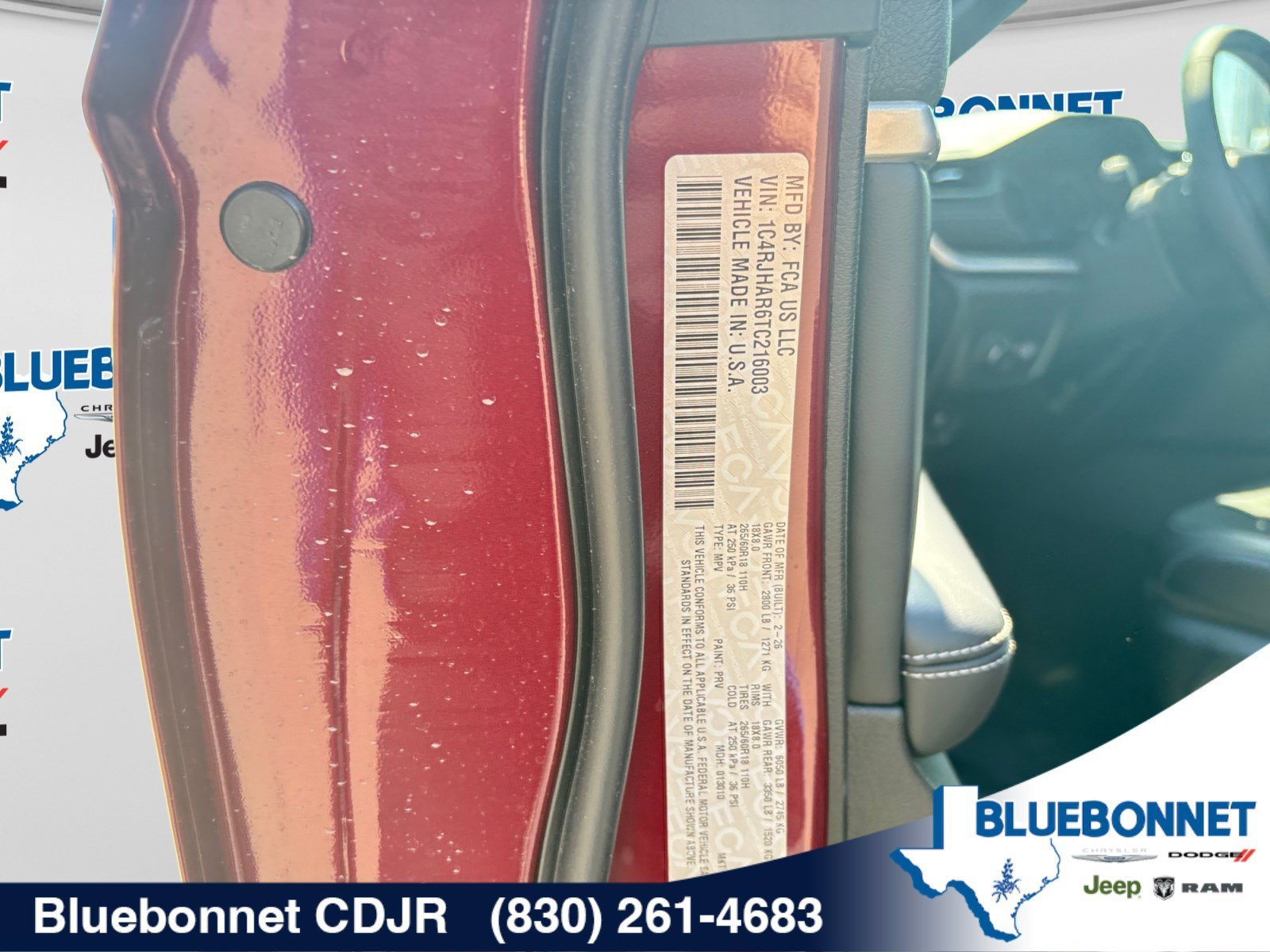 New 2026 Velvet Red Pearl-Coat Exterior Paint Jeep Laredo Altitude image 25