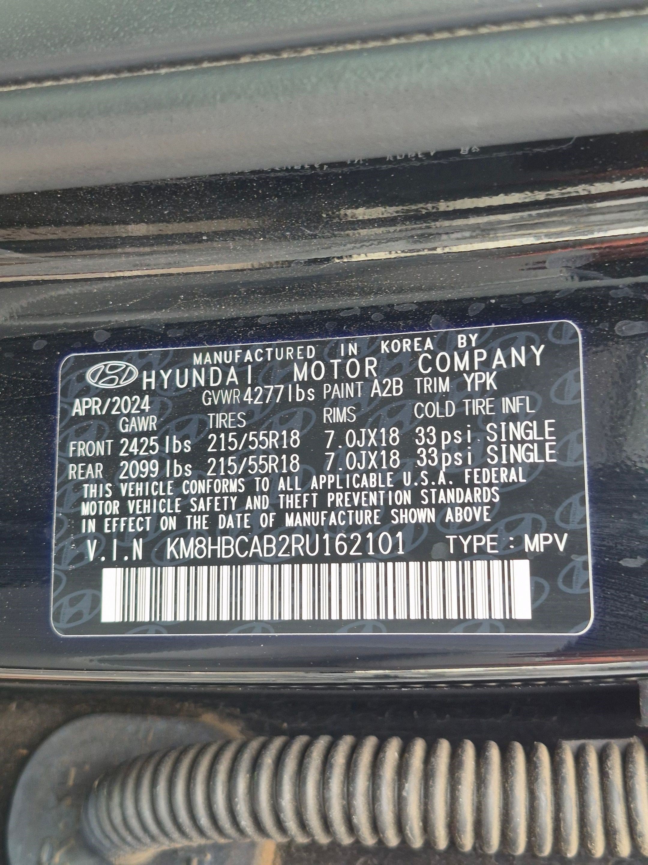 Used 2024 Abyss Black Pearl Hyundai SEL image 32