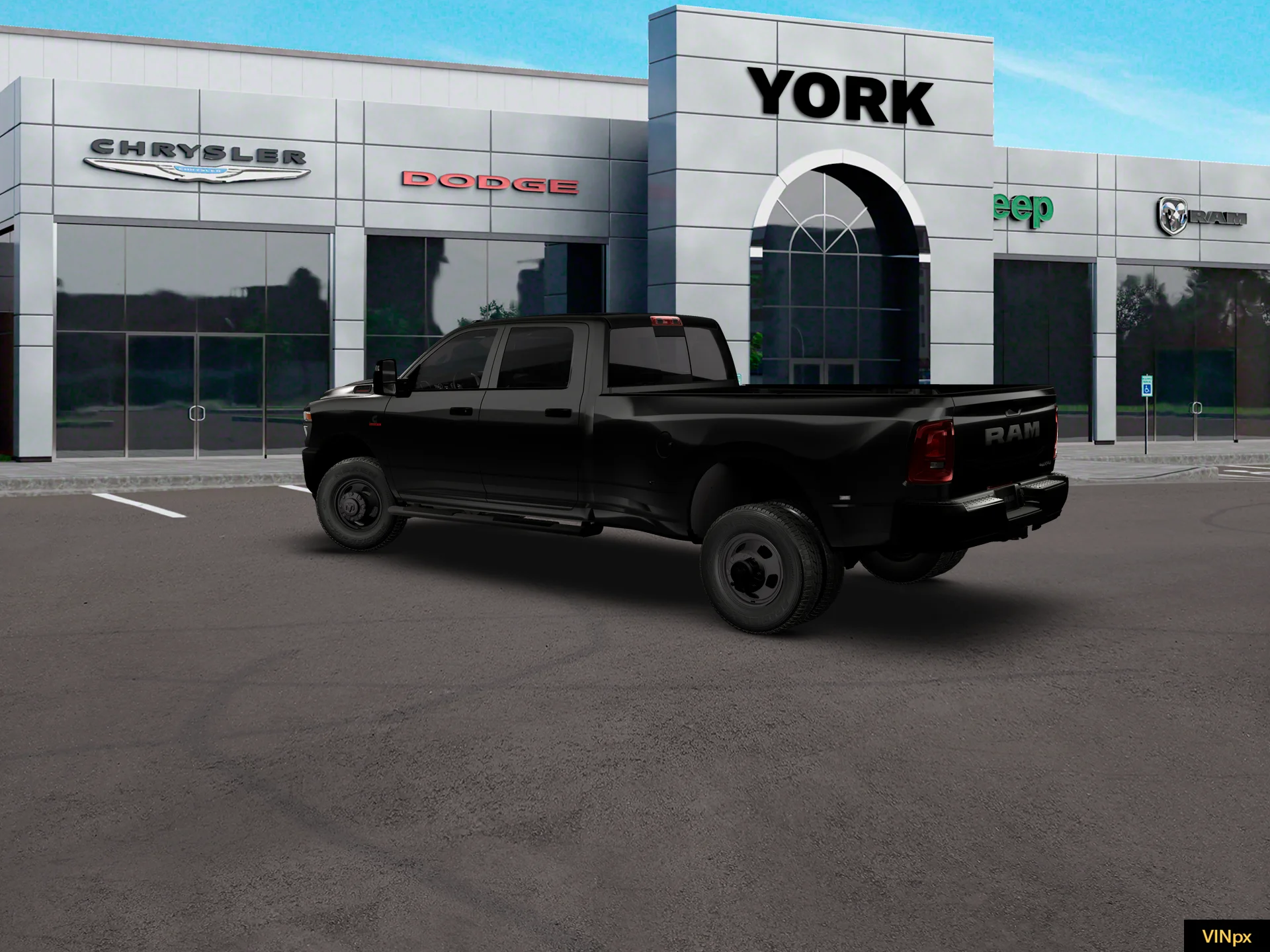 New 2027 Diamond Black Crystal Pearl-Coat Exterior Paint RAM Tradesman image 4