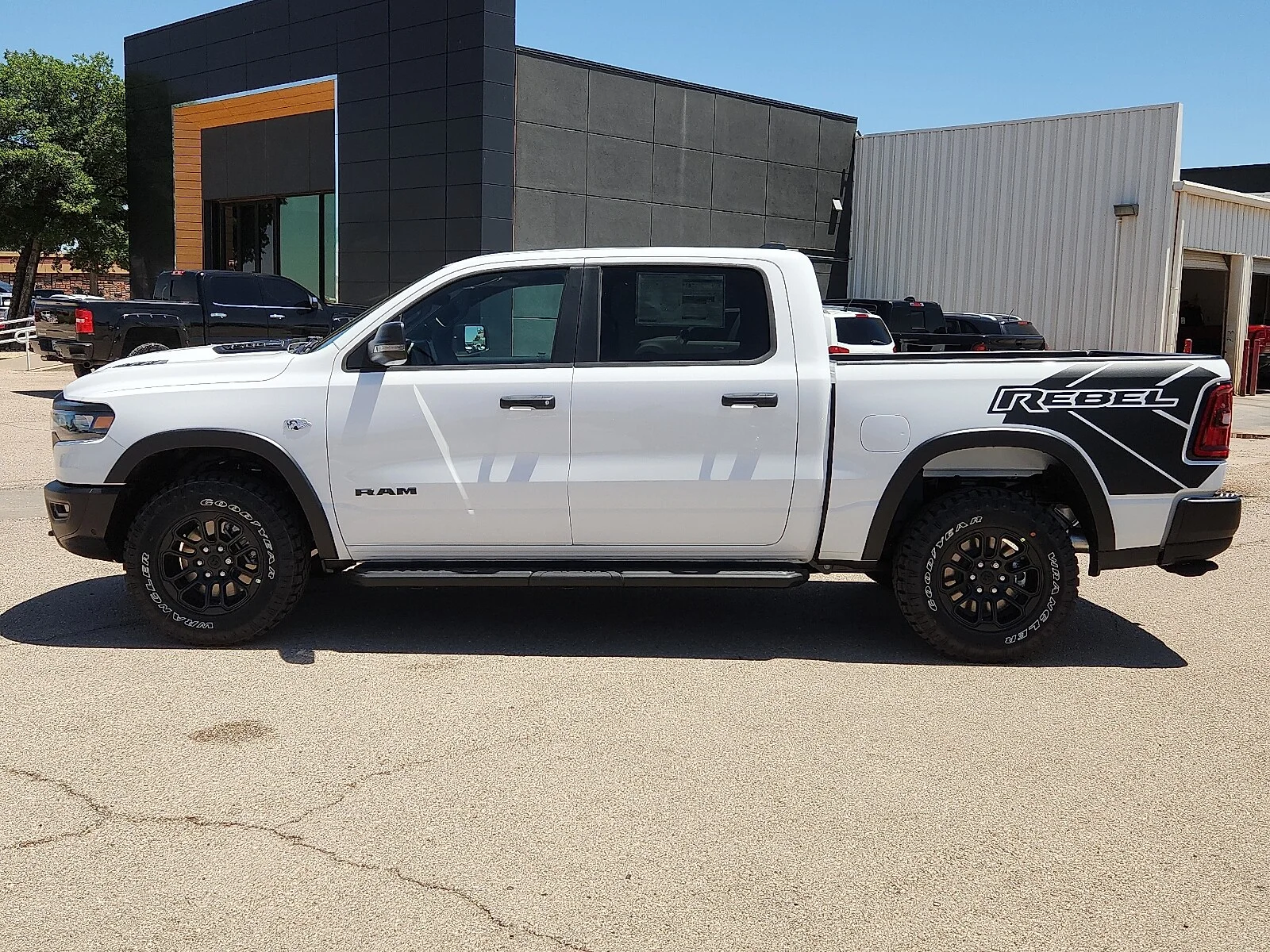 New 2026 Bright White Clear-Coat  Paint Ram REBEL CREW CAB 4X4 5