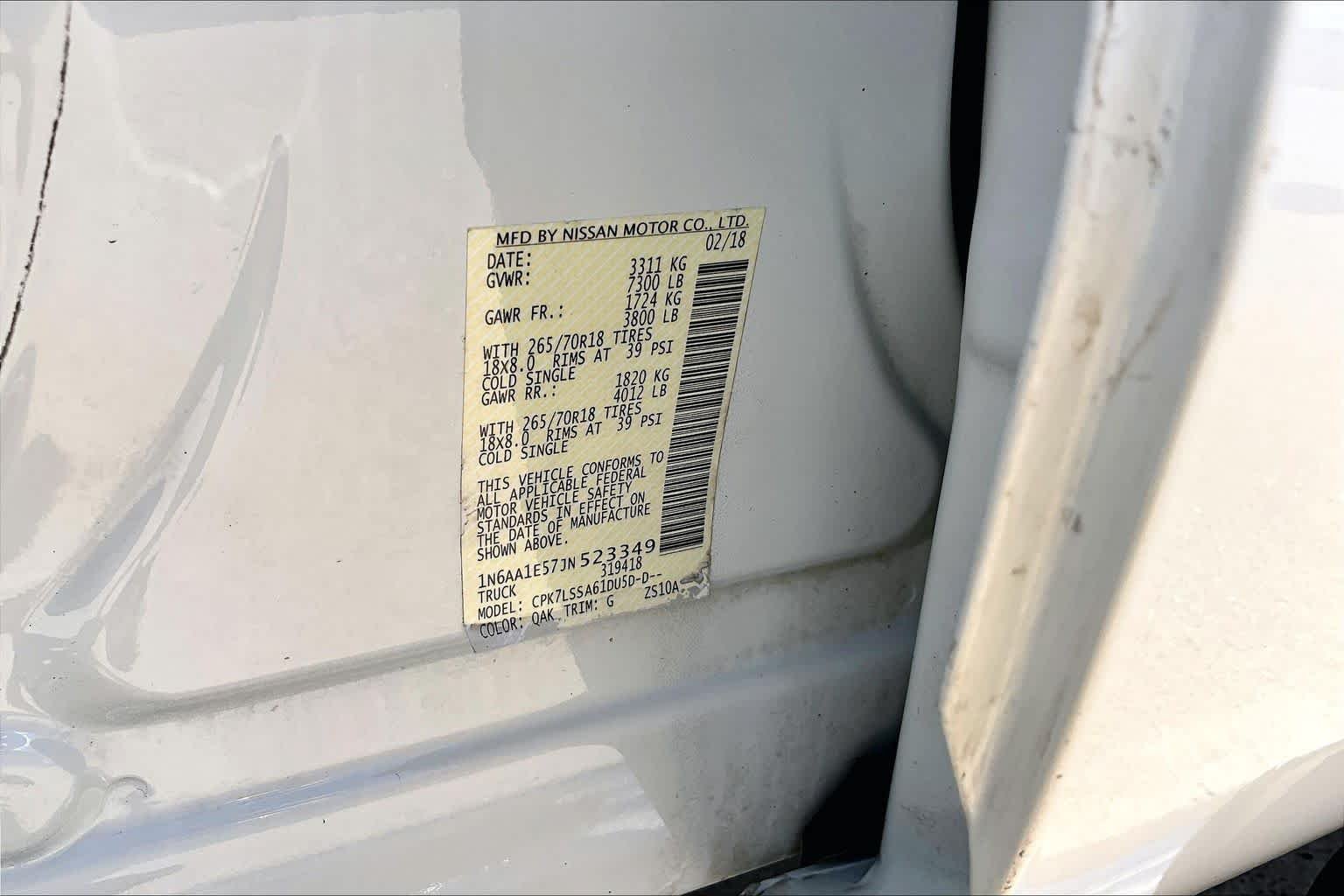 Used 2018 Glacier White Nissan SV image 34