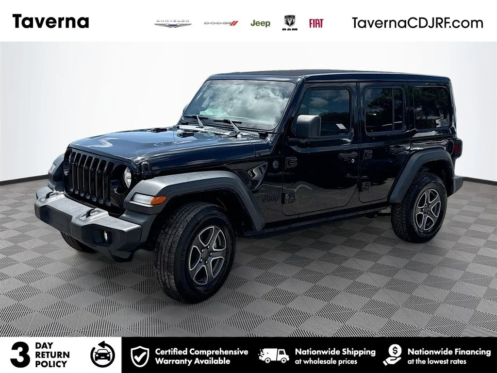 Used 2022 Black Jeep Unlimited Sport S image 1