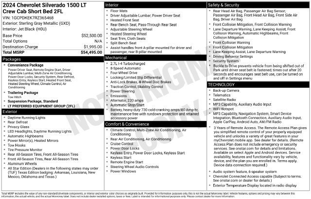 Used 2024 Sterling Gray Metallic Chevrolet LT (2FL) image 34