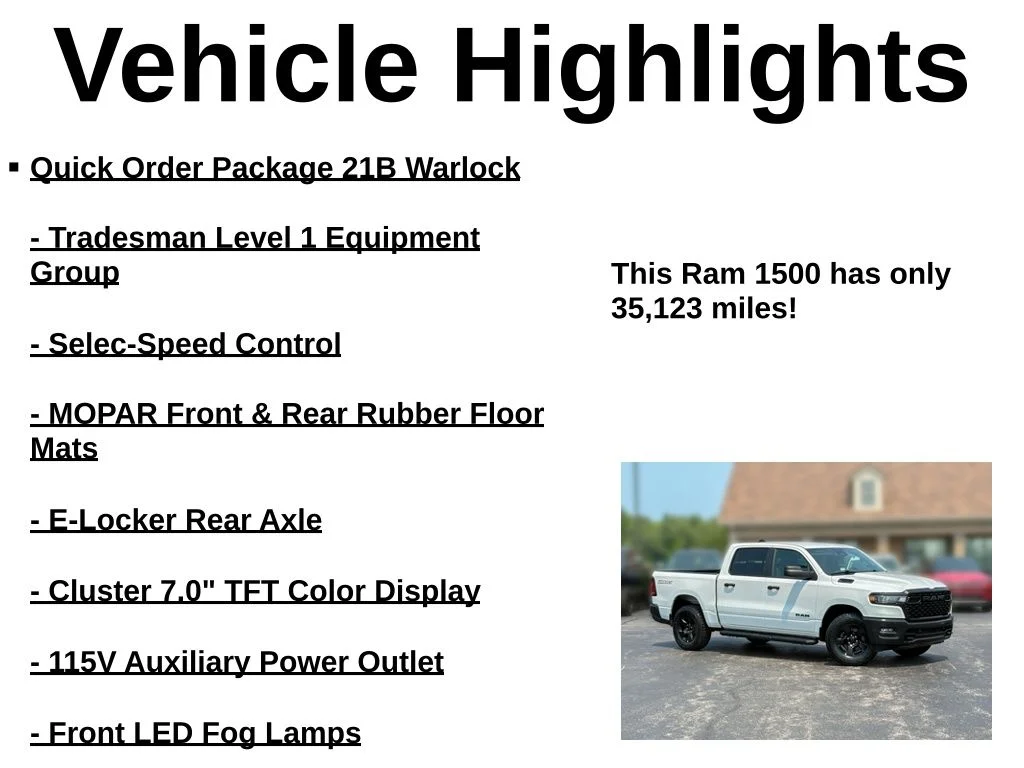 Used 2025 White Ram Warlock image 38