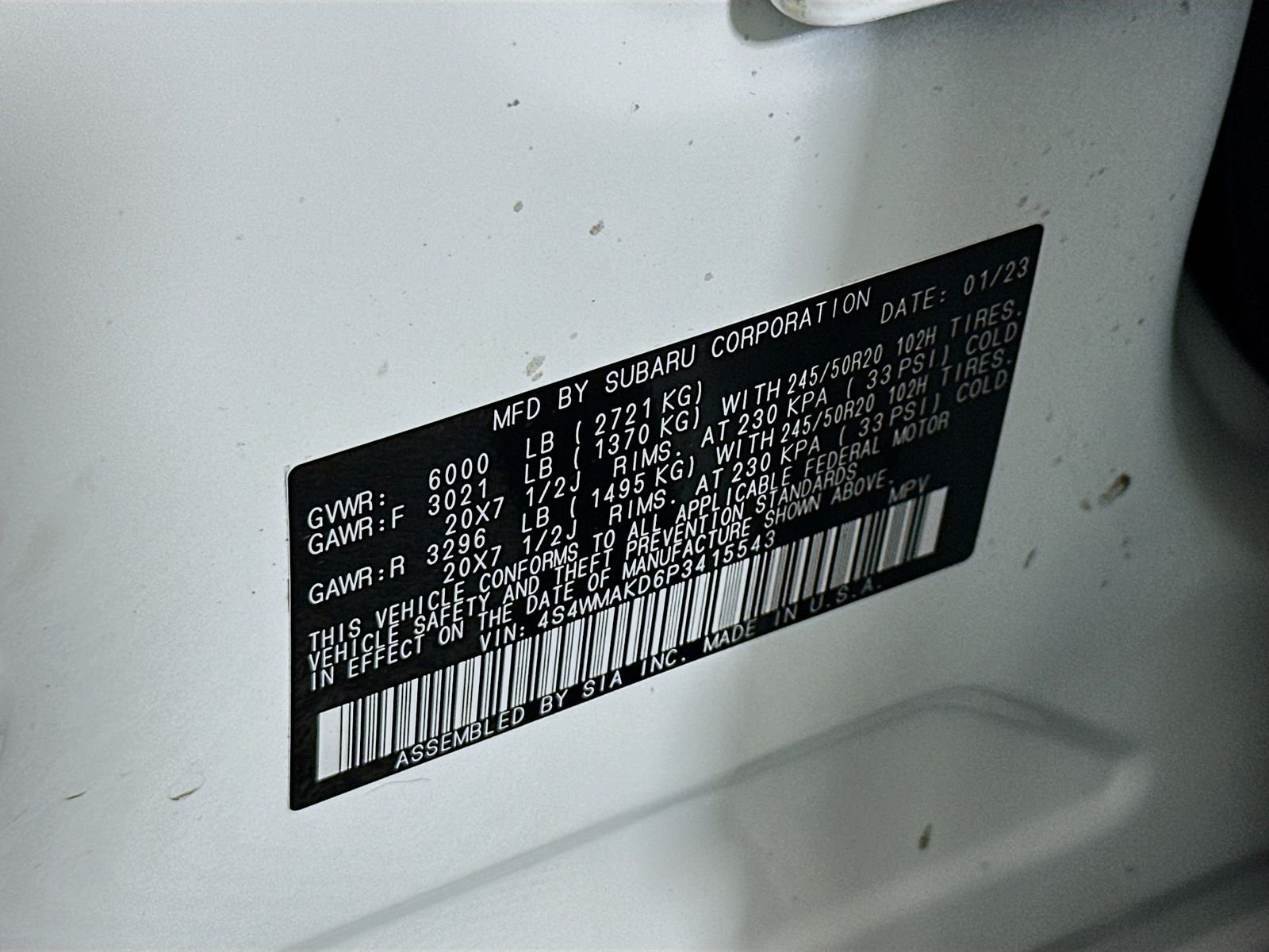 Used 2023 Crystal White Pearl Subaru Onyx Edition image 35