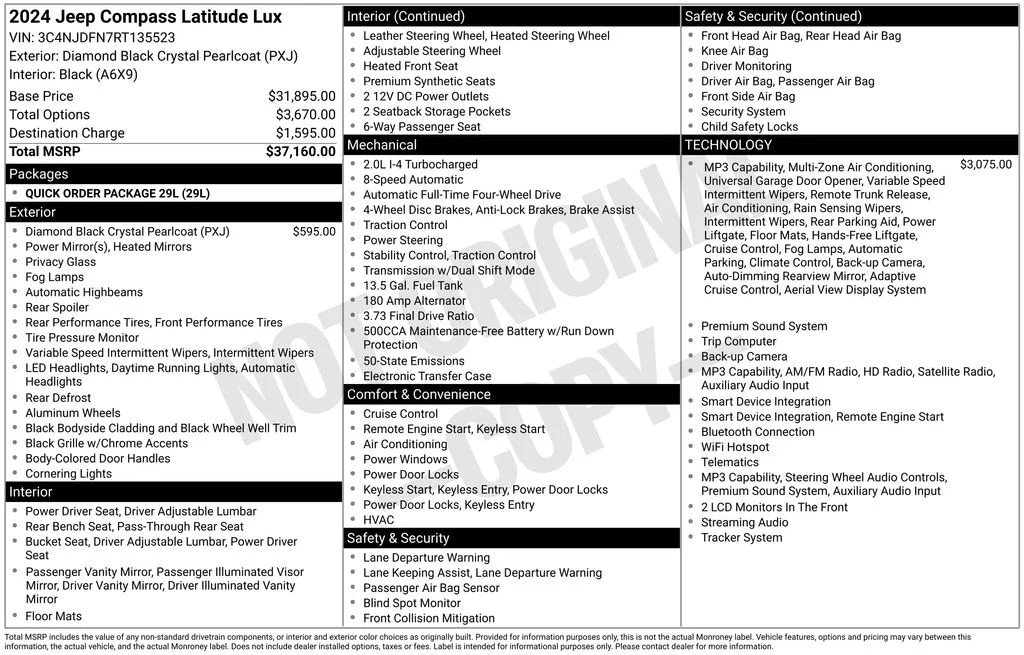 Certified Used 2024 Black Jeep Latitude Lux image 7