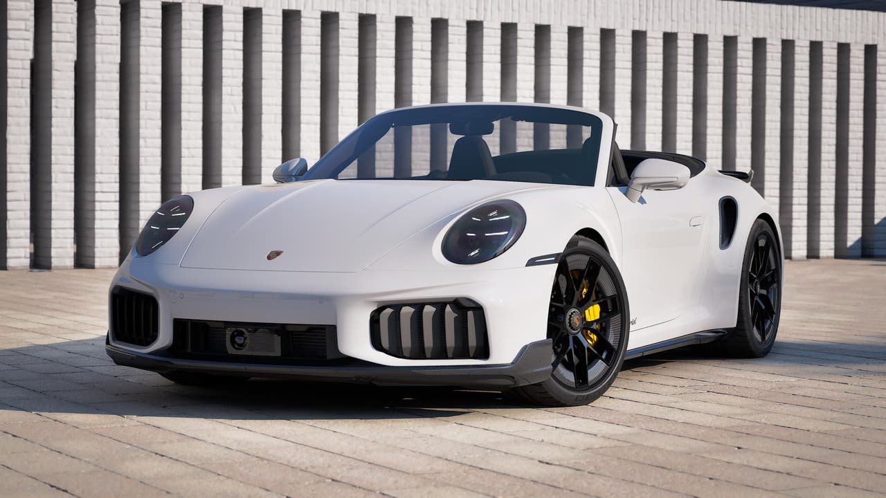 New 2027 White Porsche Turbo S Cabriolet image 1