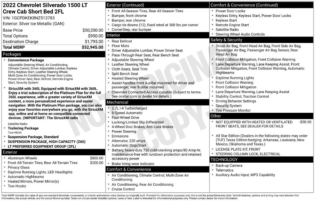 Certified Used 2022 Silver Ice Metallic Chevrolet LT (2FL) image 31