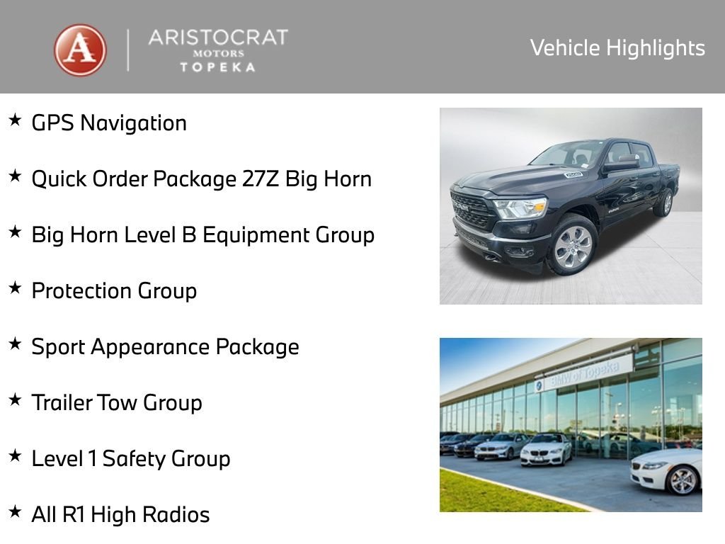 Used 2024 RAM Ram 1500 Pickup Big Horn/Lone Star with VIN 1C6SRFFT2RN213011 for sale in Kansas City