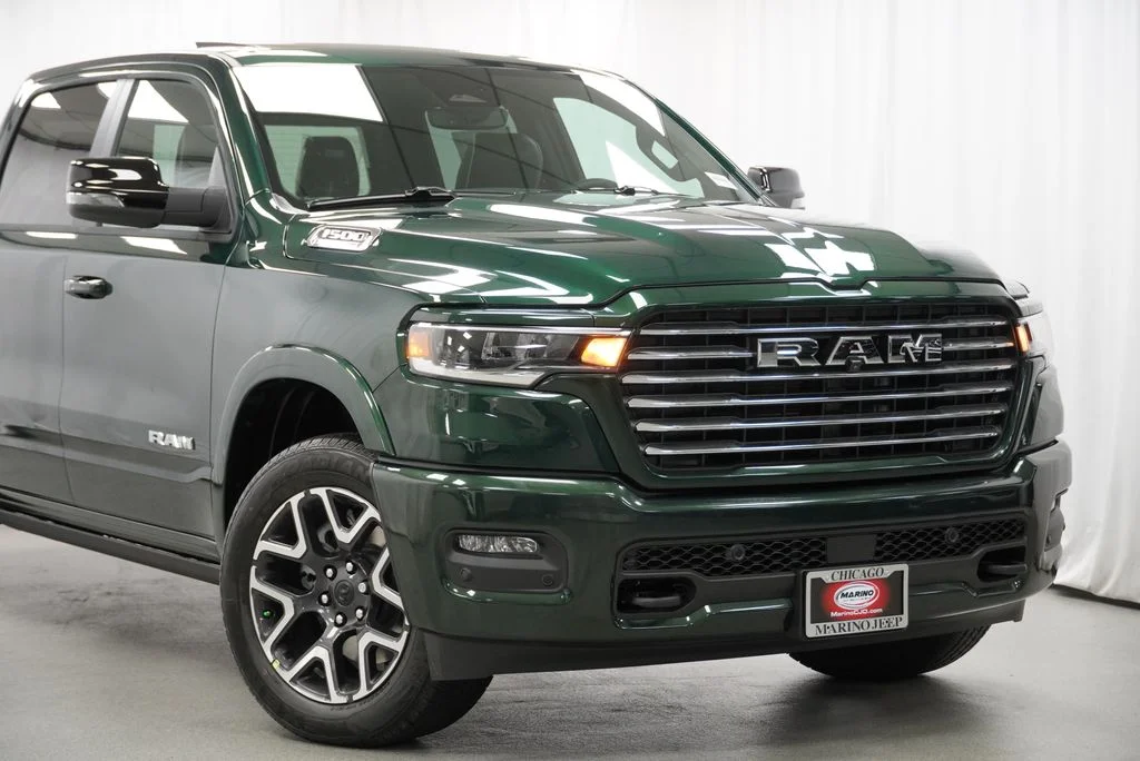New 2027 Serrano-Green Metallic Exterior Paint RAM Laramie image 3