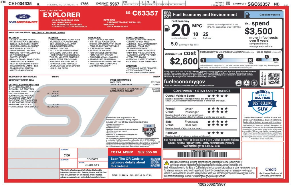 Used 2025 Gray Metallic Ford ST image 2