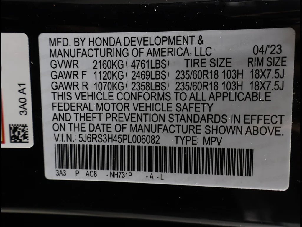 Used 2023 Crystal Black Pearl Honda EX image 12